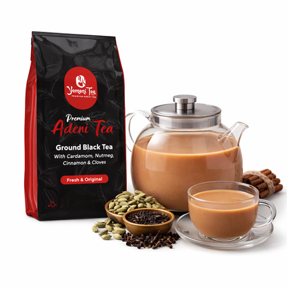 Premium Adeni Tea (Karak Chai) - Authentic Spiced Tea Blend with Cinnamon, Cardamom & Cloves